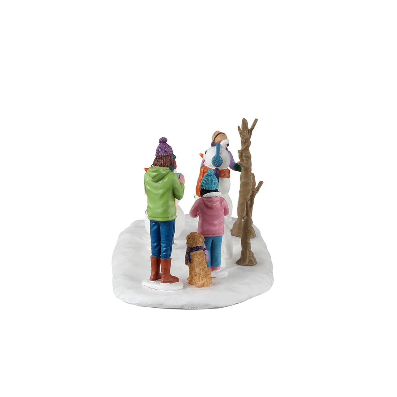Decorazione "Amici di neve" per Villaggio di Natale e presepe, in Resina da h 8 cm - 3