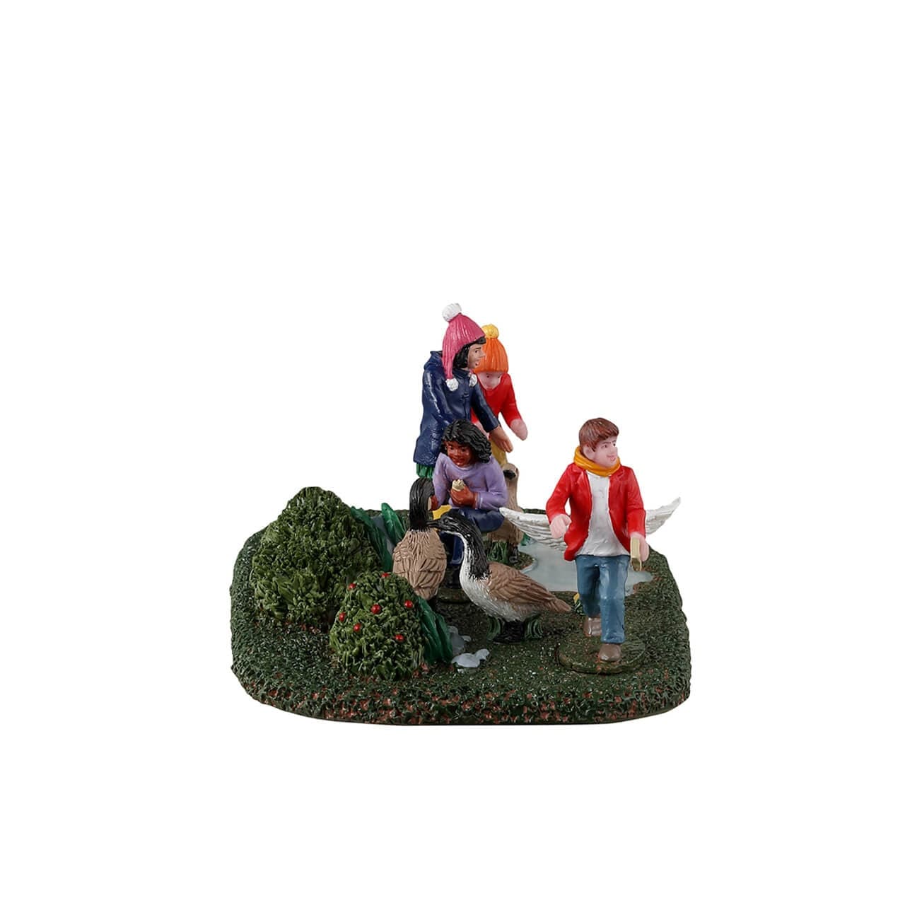 Decorazione "Duck Duck Goose" per Villaggio di Natale e presepe, in Resina da h 9 cm - 2