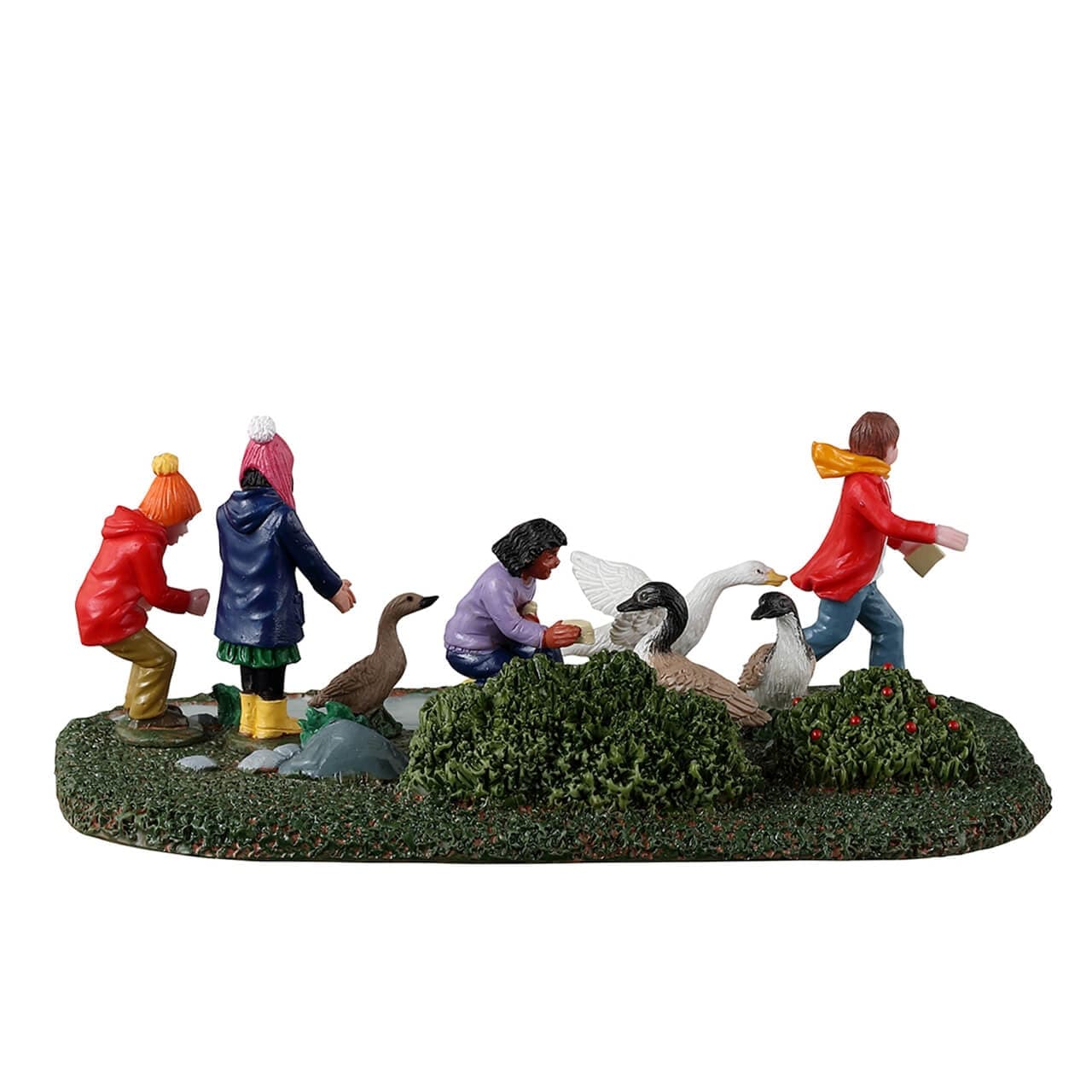 Decorazione "Duck Duck Goose" per Villaggio di Natale e presepe, in Resina da h 9 cm - 4