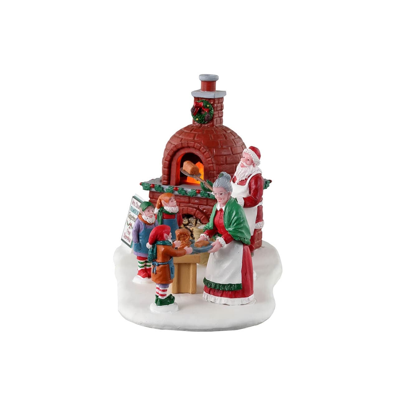 Decorazione "Bake di pan di zenzero della signora Claus" per Villaggio di Natale e presepe, in Resina da h 8,5 cm - 3
