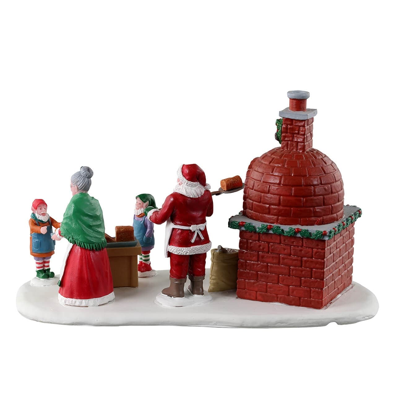 Decorazione "Bake di pan di zenzero della signora Claus" per Villaggio di Natale e presepe, in Resina da h 8,5 cm - 4