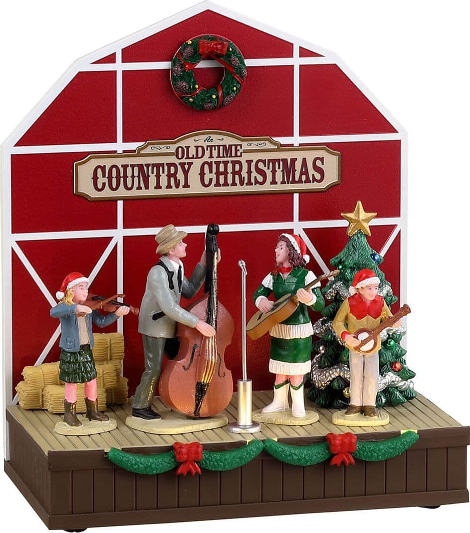 Decorazione "Un Natale di campagna" per Villaggio di Natale e presepe, in Resina da h 9,6 cm