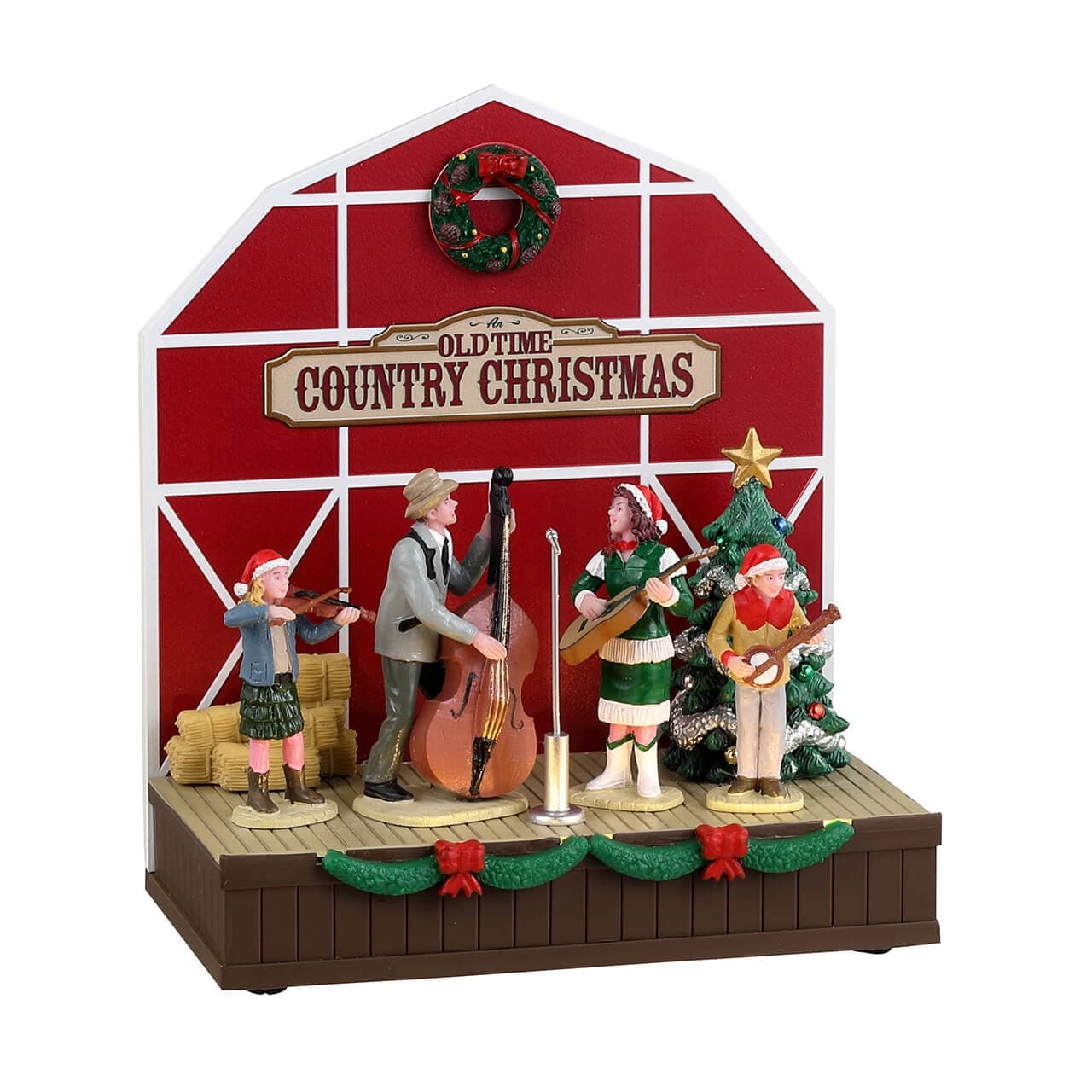 Decorazione "Un Natale di campagna" per Villaggio di Natale e presepe, in Resina da h 9,6 cm