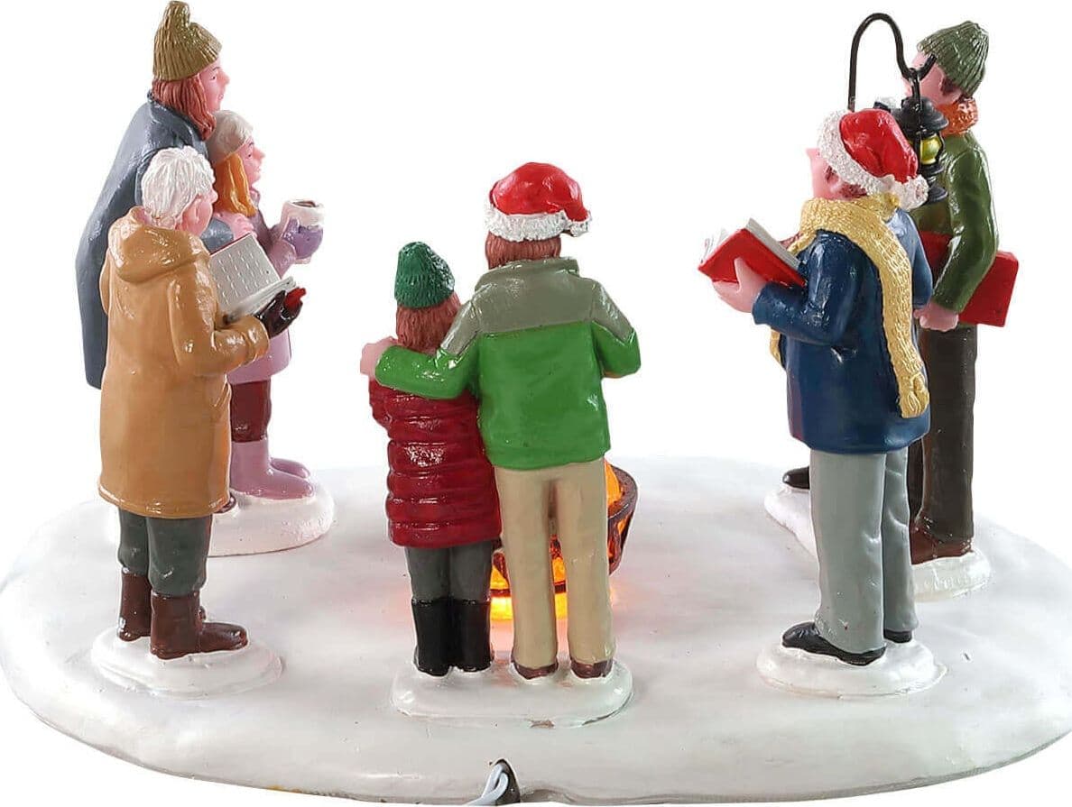 Decorazione "Caroling tostato" per Villaggio di Natale e presepe, in Resina da h 11,1 cm - 3