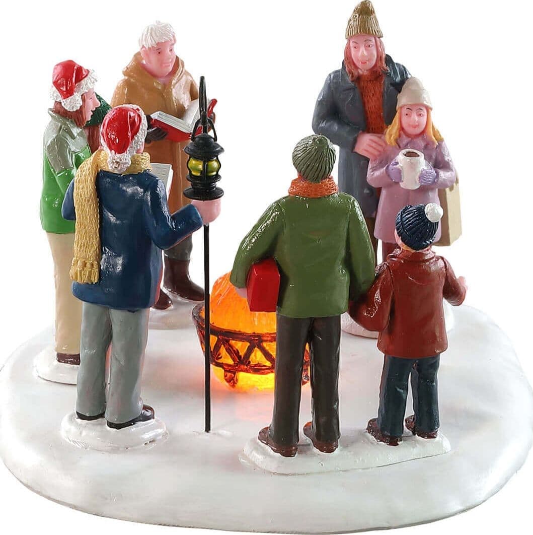Decorazione "Caroling tostato" per Villaggio di Natale e presepe, in Resina da h 11,1 cm - 4