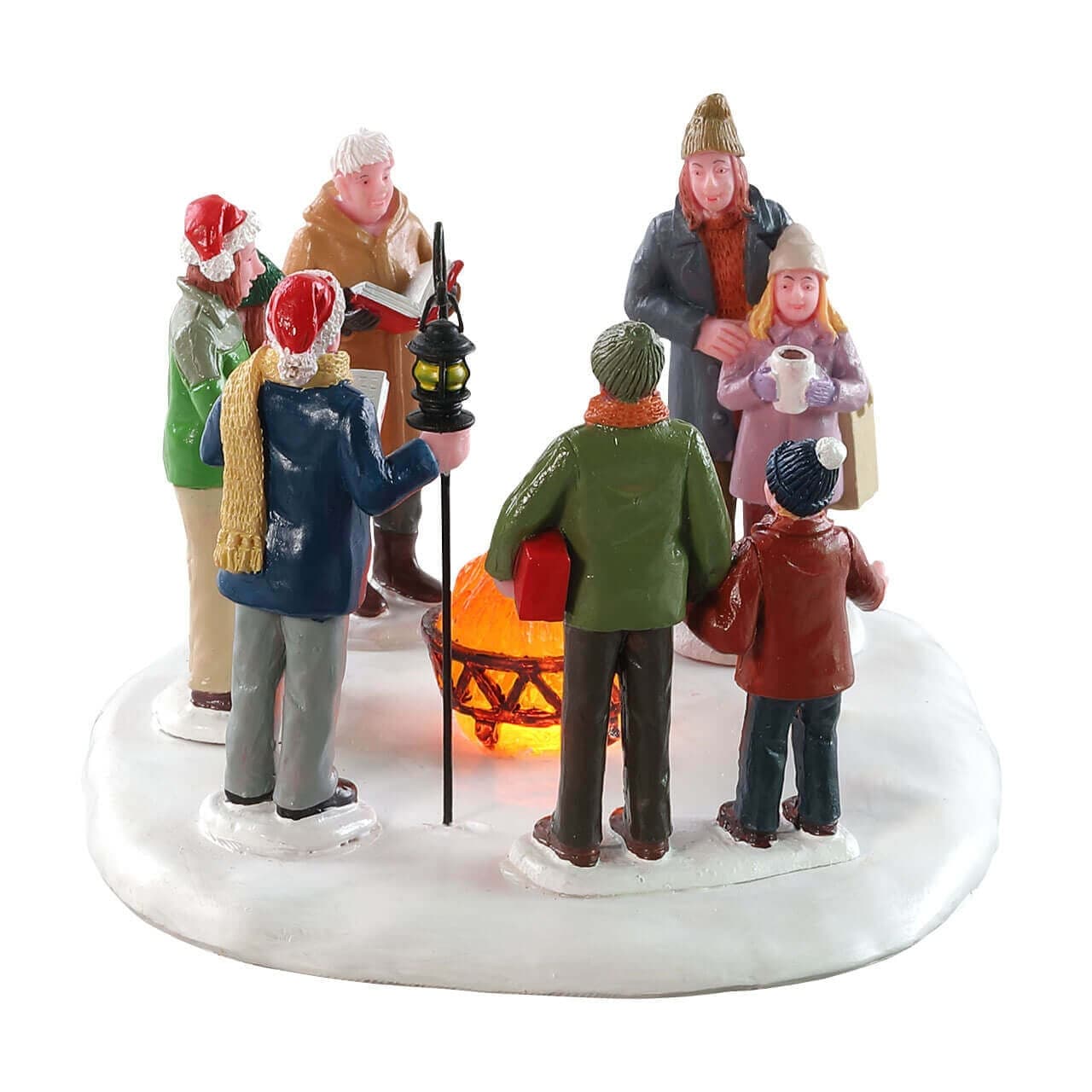 Decorazione "Caroling tostato" per Villaggio di Natale e presepe, in Resina da h 11,1 cm - 4