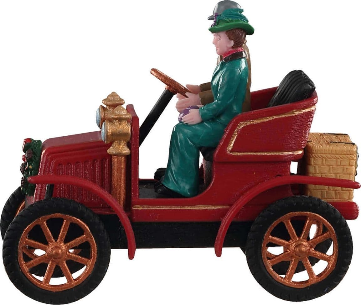 Decorazione "Prima macchina in città" per Villaggio di Natale e presepe, in Resina da h 5 cm - 3