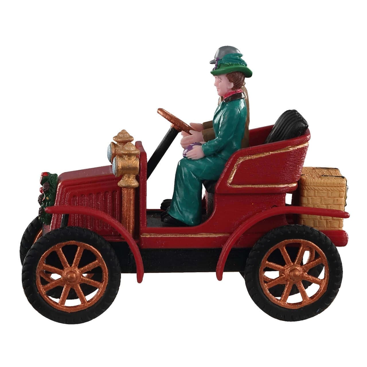 Decorazione "Prima macchina in città" per Villaggio di Natale e presepe, in Resina da h 5 cm - 3