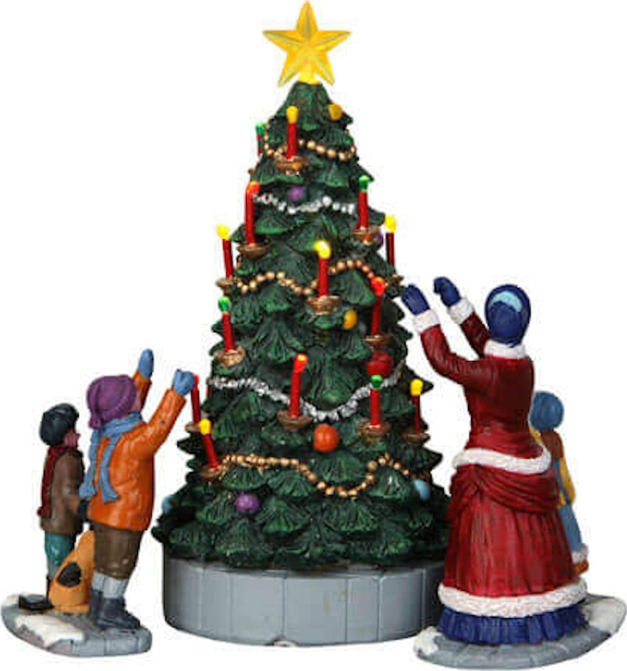L'albero del villaggio, personaggi per villaggio di Natale in poliresina - 2