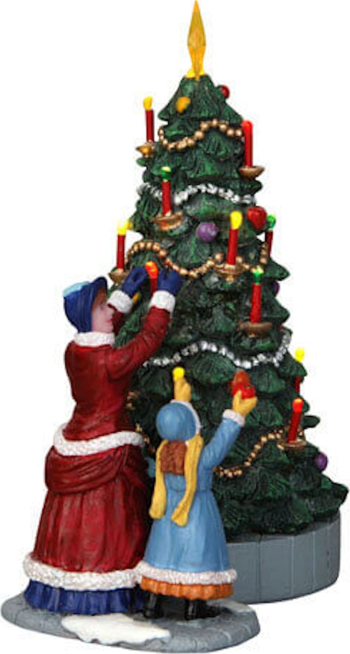 L'albero del villaggio, personaggi per villaggio di Natale in poliresina - 3