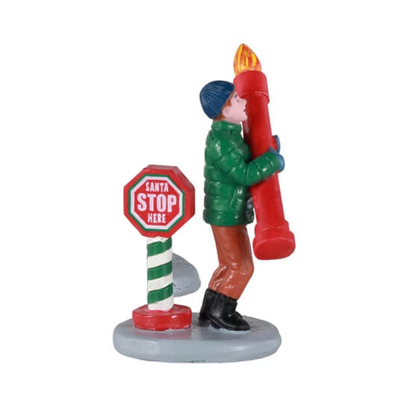 Statuette decorative in poliresina "Prepararsi al Natale in famiglia" per villaggio di Natale - 2