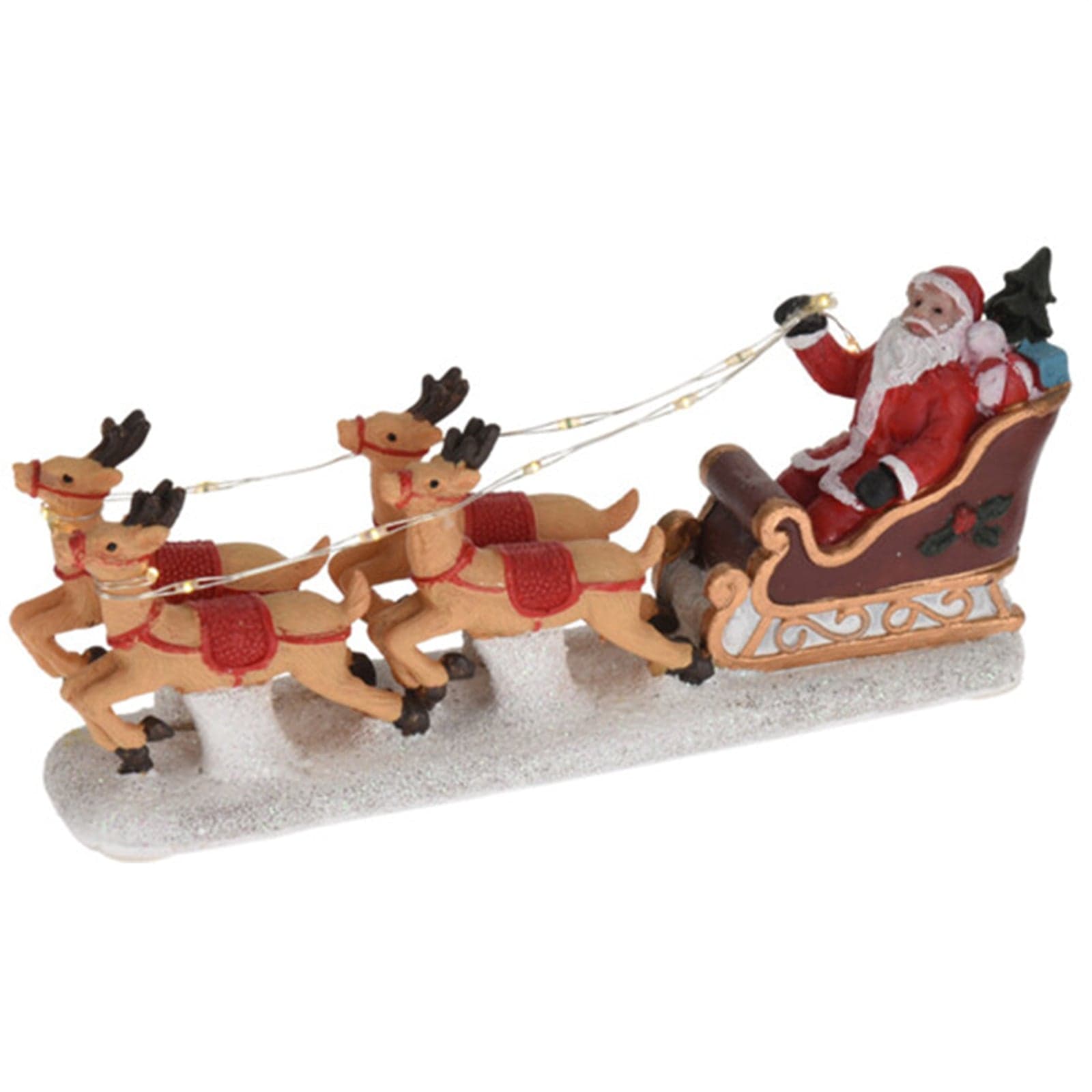 Figura Babbo Natale per villaggio natalizio decorazione in resina 17 cm - 2