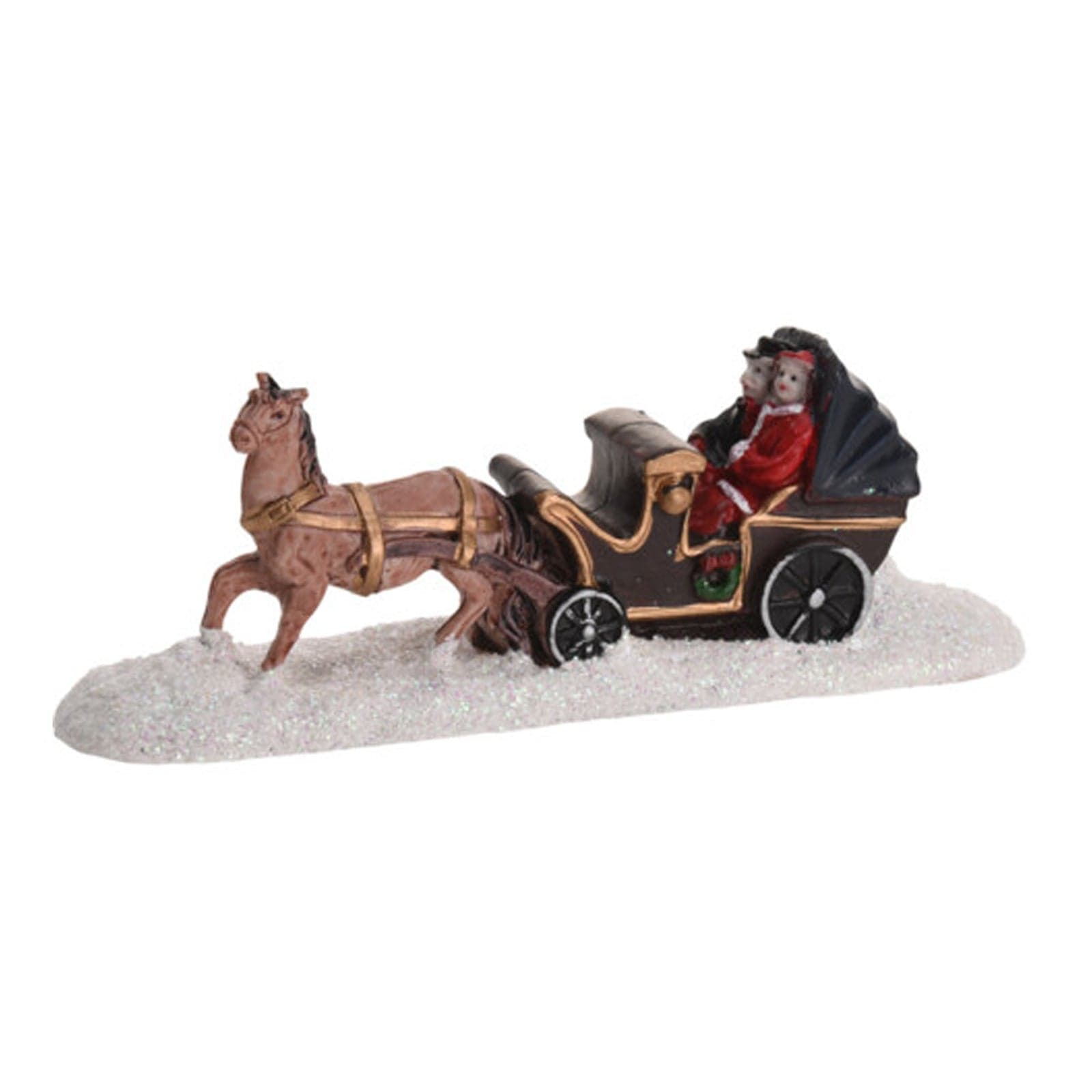 Figura Babbo Natale per villaggio natalizio decorazione in resina 13,5 cm - 3