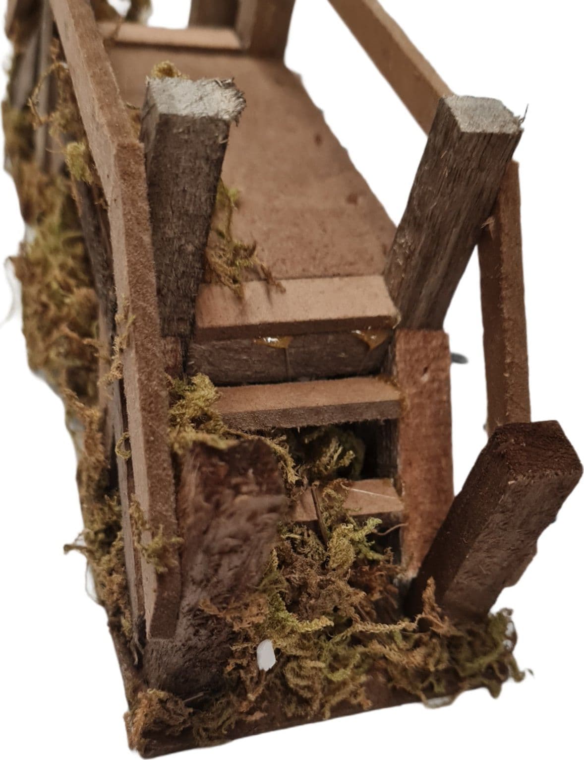 Ponte in legno decorazione per villaggio di Natale e presepe - 2