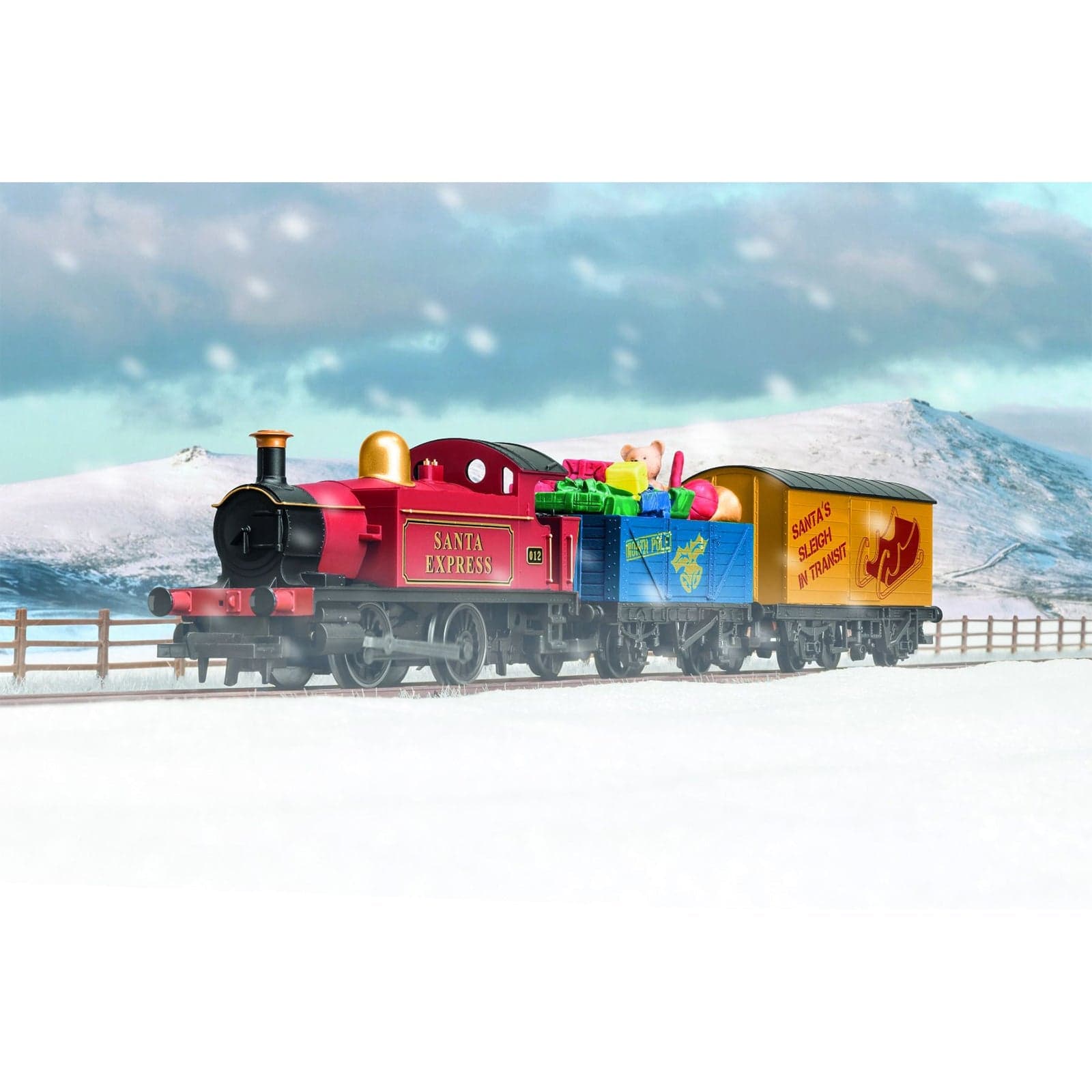 Treno di Natale "Santa's Express" per decorazione villaggio Set - 3