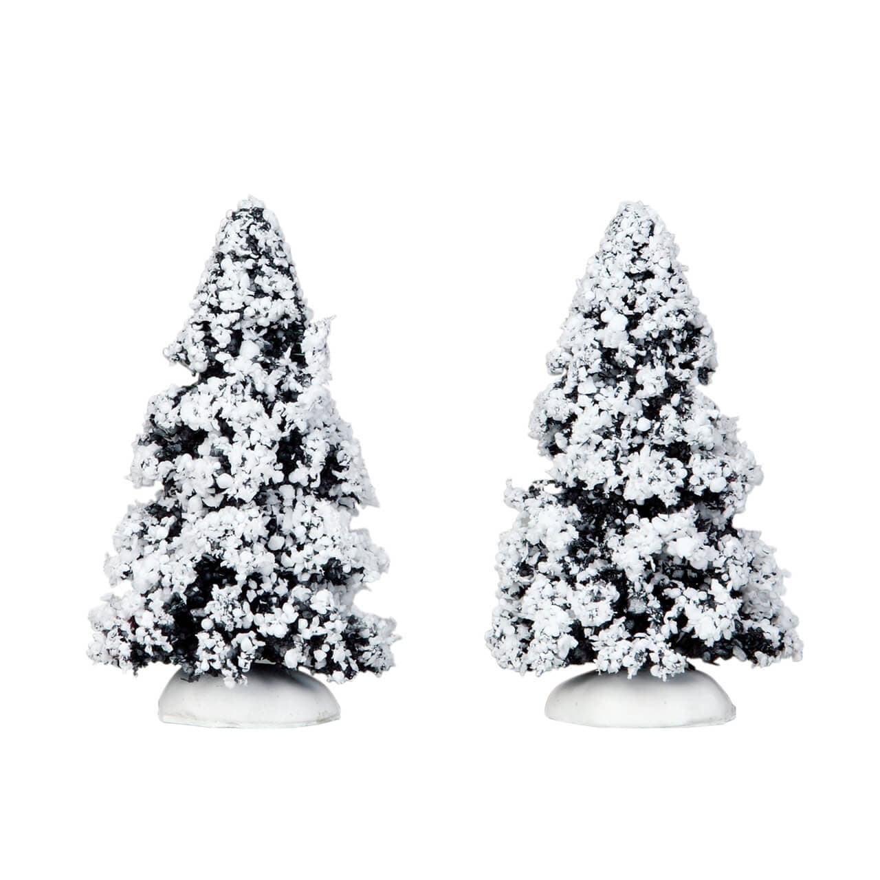 Albero di Natale Evergreen, accessori per villaggio di Natale, set di 2 pezzi