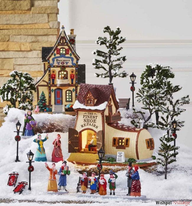 Abete di Natale alberello per decorare villaggio natalizio h 20,6 cm - 2