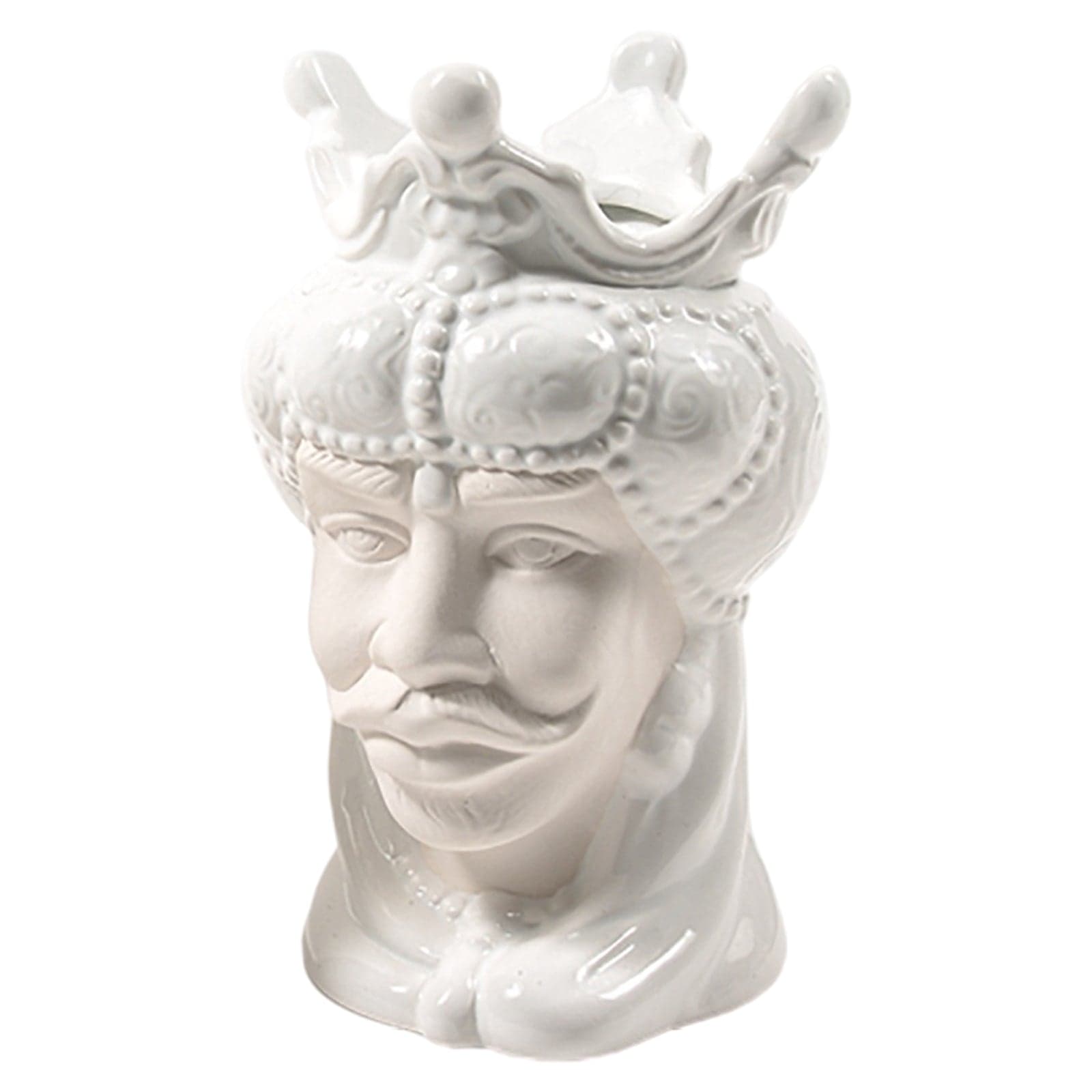 Vaso decorativo natalizio in ceramica per fiori "Testa di Moro" da 20 cm - 2