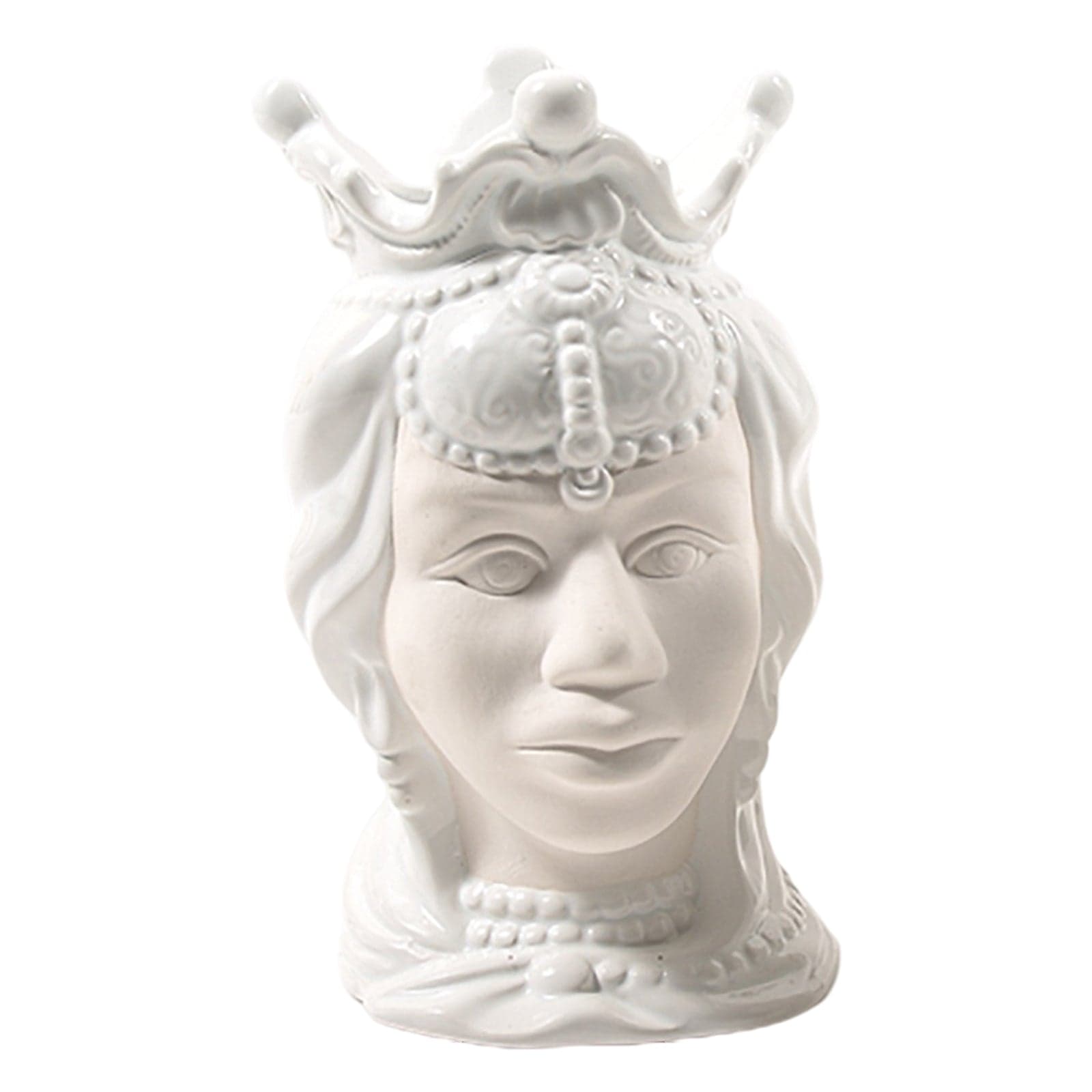 Vaso decorativo natalizio in ceramica per fiori "Testa di Moro" da 20 cm - 3
