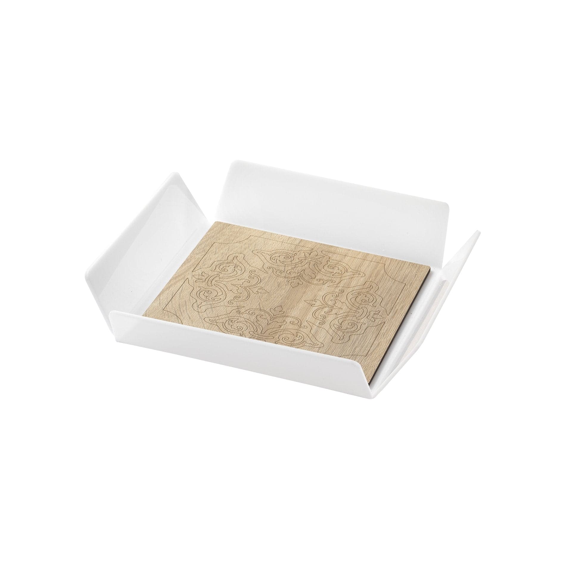 Svuotatasche per tavolo elegante con decorazione incisa in Plex "Made in Italy" - 2