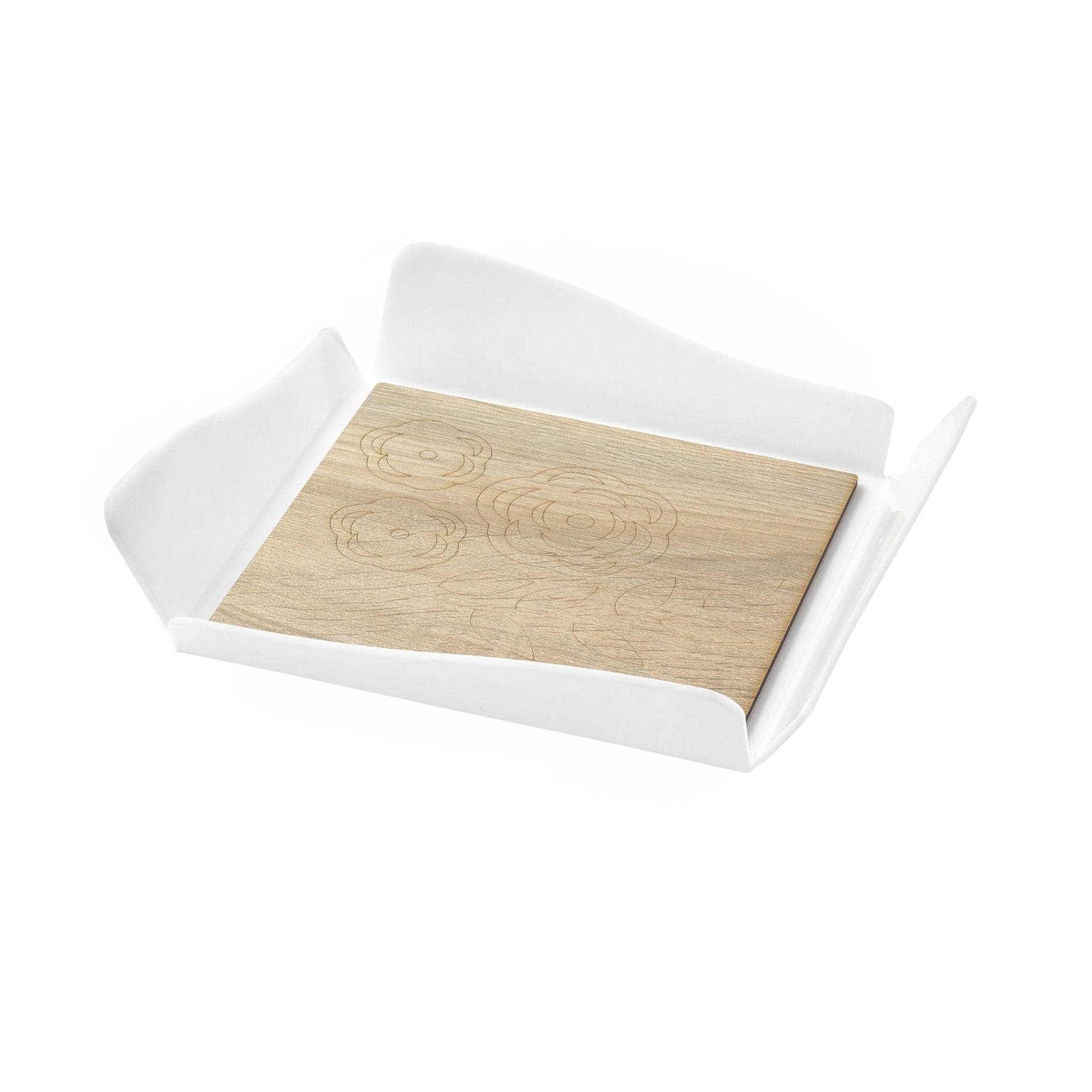 Svuotatasche per tavolo elegante con decorazione incisa in Plex "Made in Italy" - 3