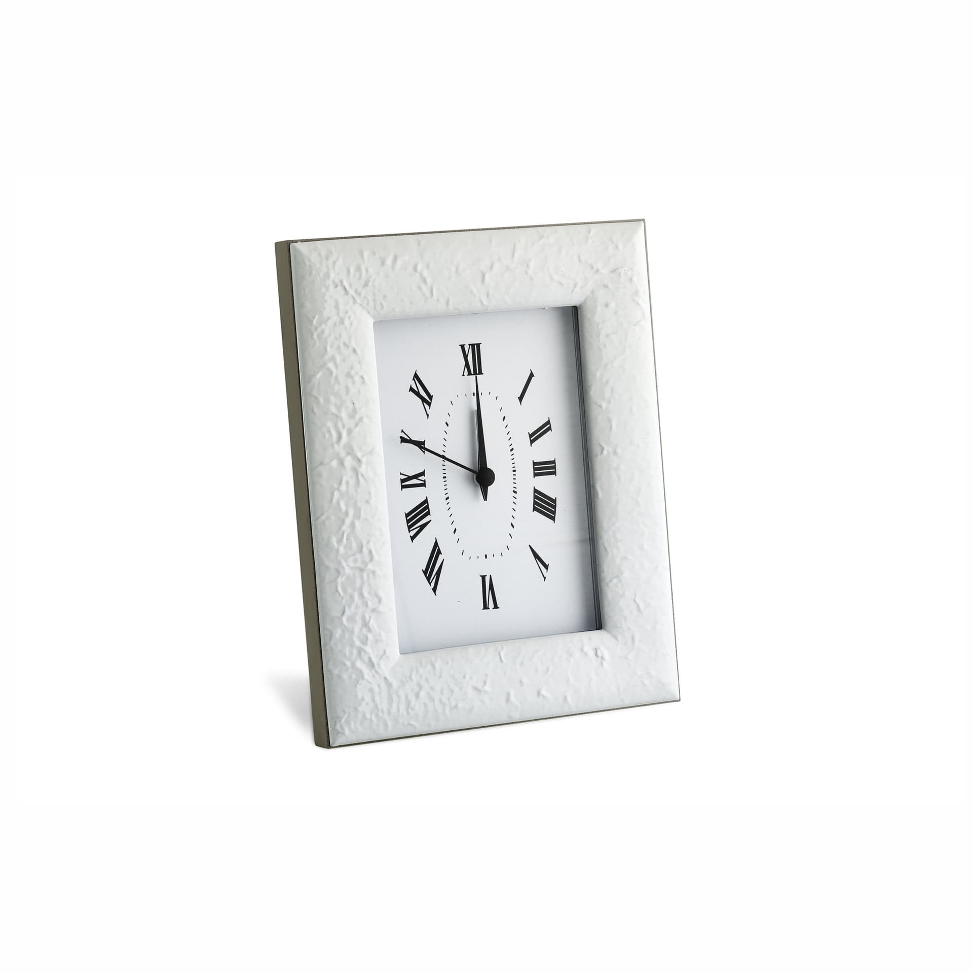 Orologio con decorazione sveglia in alluminio e porcellana bianca "Made in Italy" - 4
