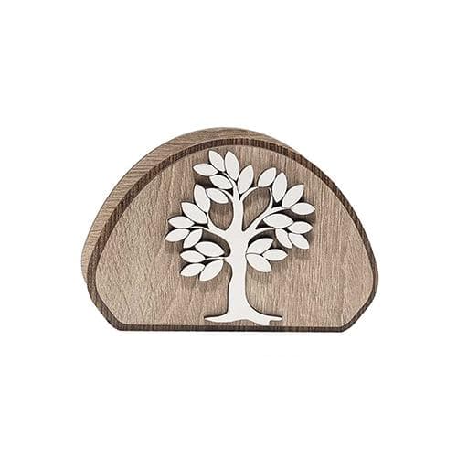 Portatovaglioli personalizzabile in legno mdf decorato 15 x h 10 cm