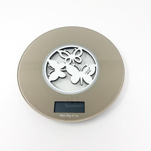 Bilancia digitale in vetro con inserto personalizzabile in legno mdf  misure ∅ cm.18 - 3