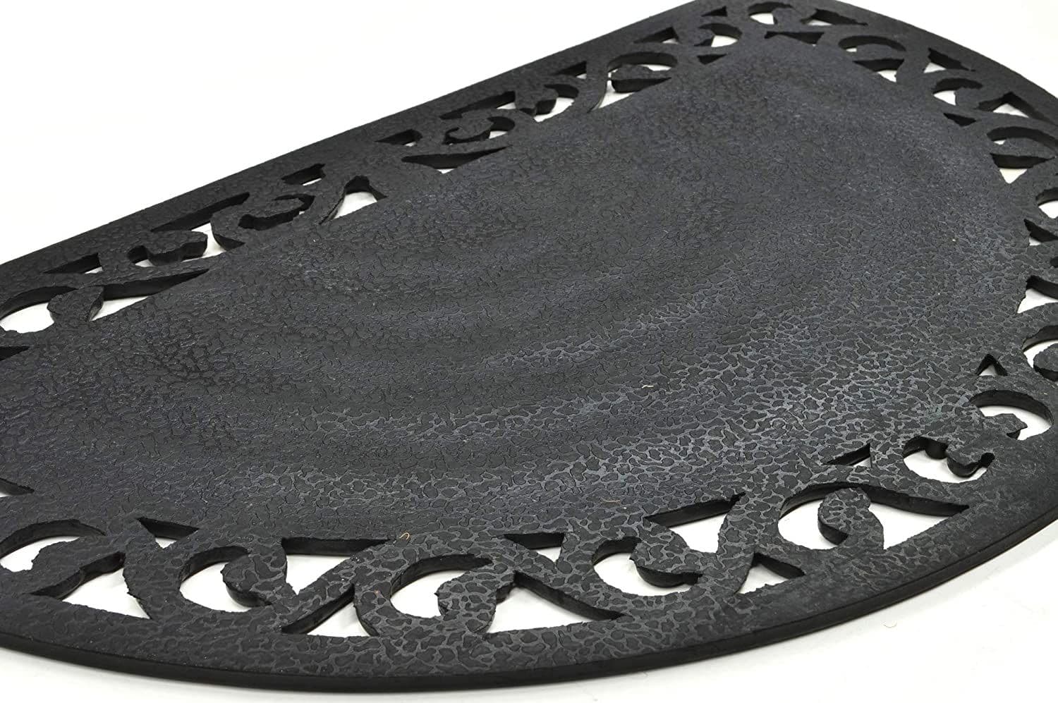 Tappeto con decorazioni natalizie zerbino antiscivolo mezzaluna da 80 cm - 7