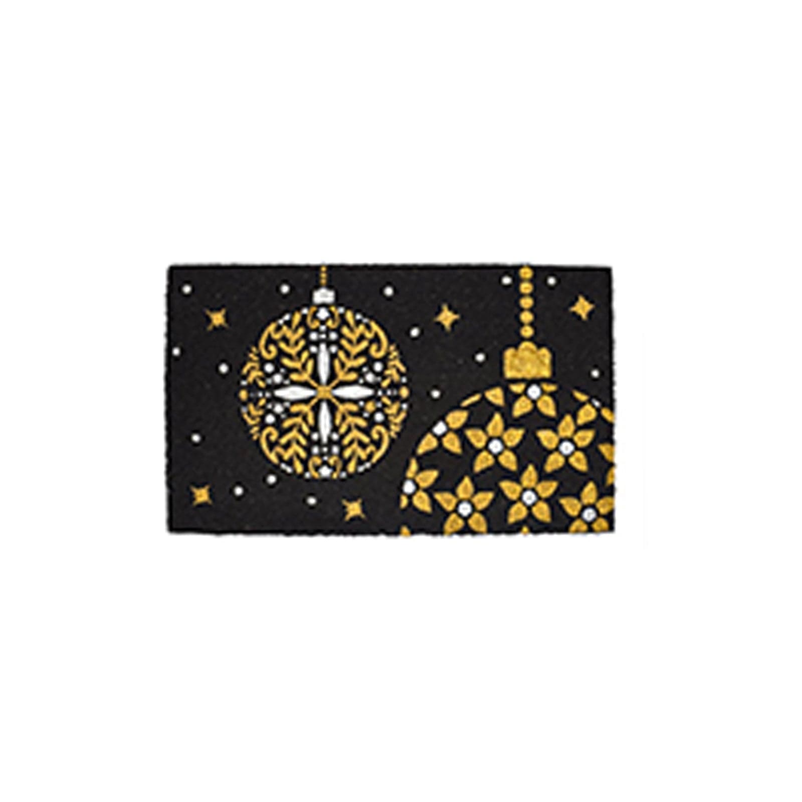 Tappeto zerbino con glitter oro decorazione natalizia 45 x 75 cm - 2