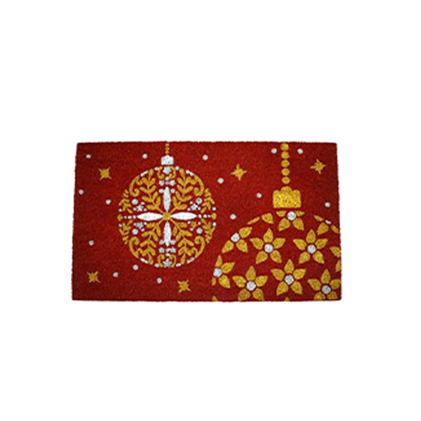 Tappeto zerbino con glitter oro decorazione natalizia 45 x 75 cm - 7
