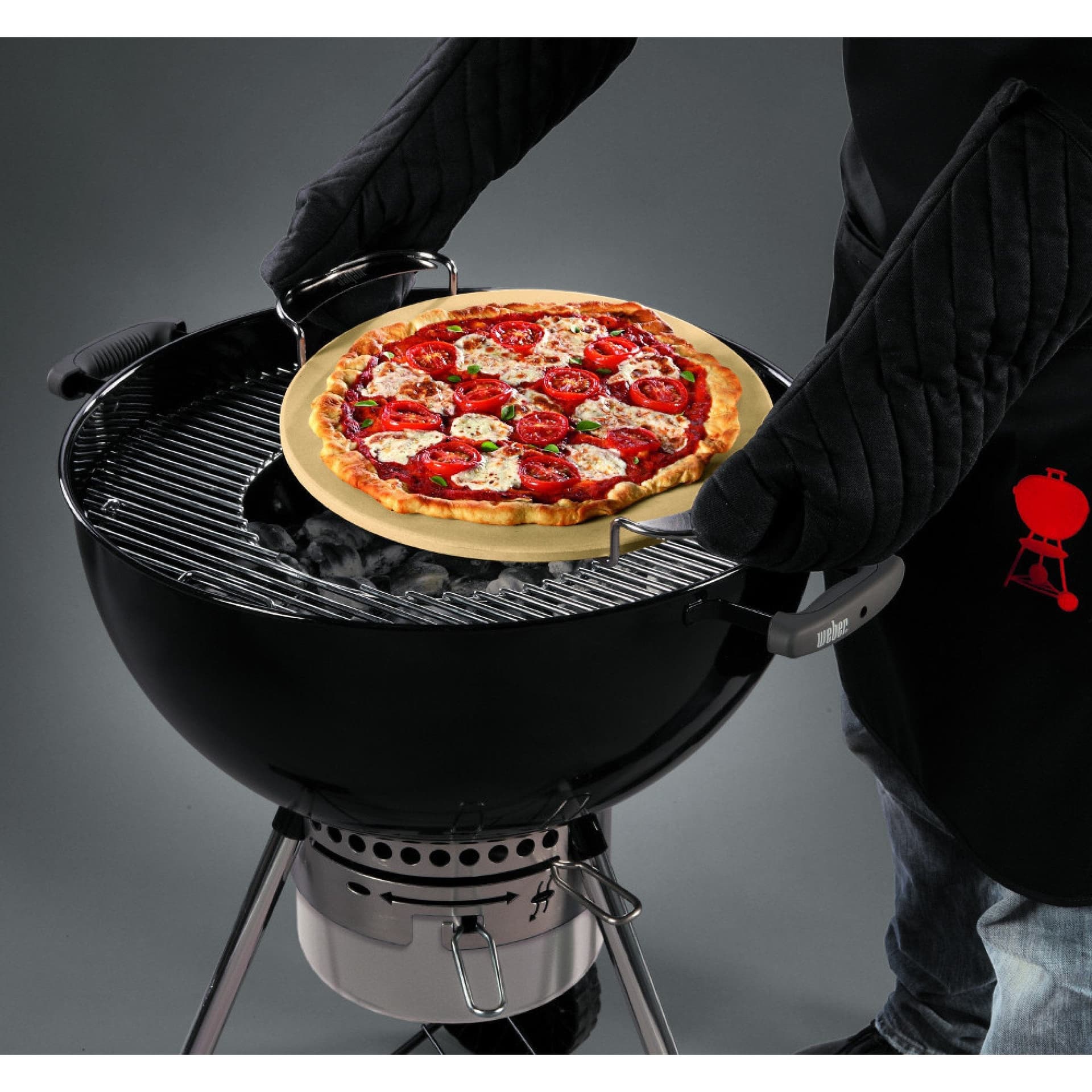Pietra in ceramica per cottura pizza accessorio barbecue Weber da 57 cm - 3