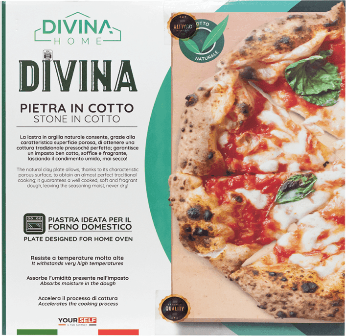 Pietra refrattaria in argilla per pizza cottura per forno elettrico 35 x 35 cm - 4