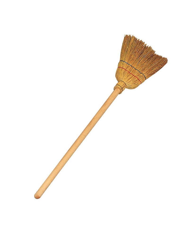Scopa in paglia di riso con manico in legno per bambini h 70 cm - 2