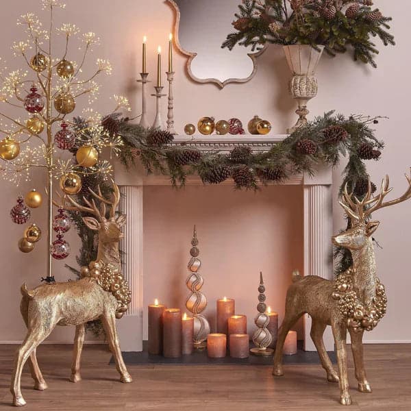 Albero di Natale Faggio con Ciuffi a LED luminosi a luce calda decorazione natalizia - 2