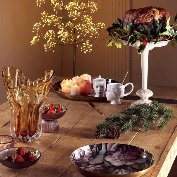 Albero di Natale Faggio con Ciuffi a LED luminosi a luce calda decorazione natalizia - 3