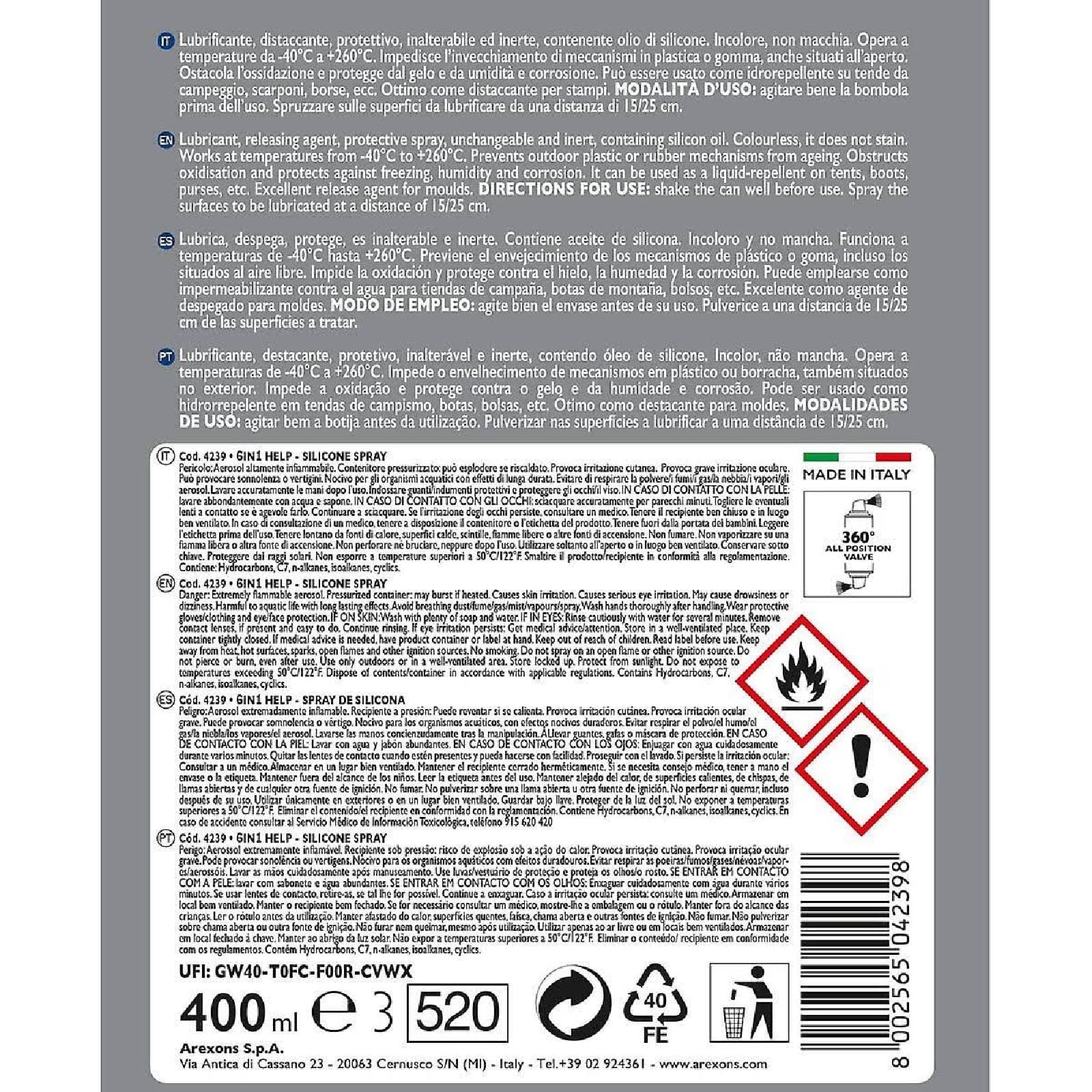 Detergente spray "Help Antiadesivo" ideale per impedire l'adesione degli spruzzi nel corso delle saldature 400 ml - 3
