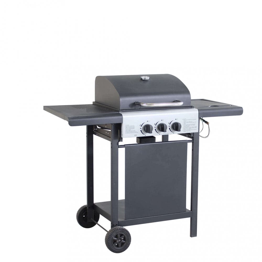 Barbecue bbq a gas  con fornello laterale 2 fuochi+1 - 2