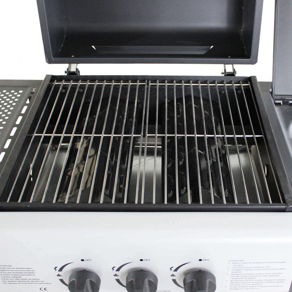 Barbecue bbq a gas  con fornello laterale 2 fuochi+1 - 10