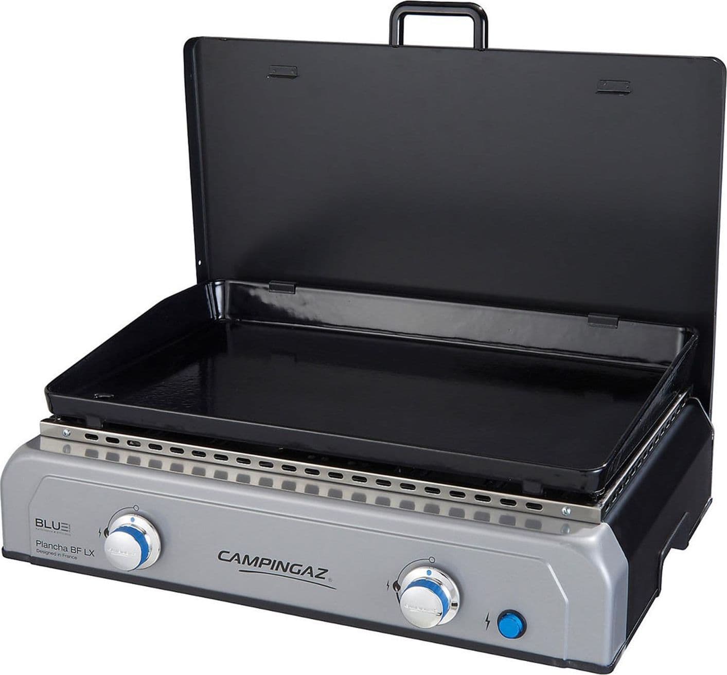 Barbecue bbq fornello brace griglia con ruote a gas plancha bf lx bruciatore - 2