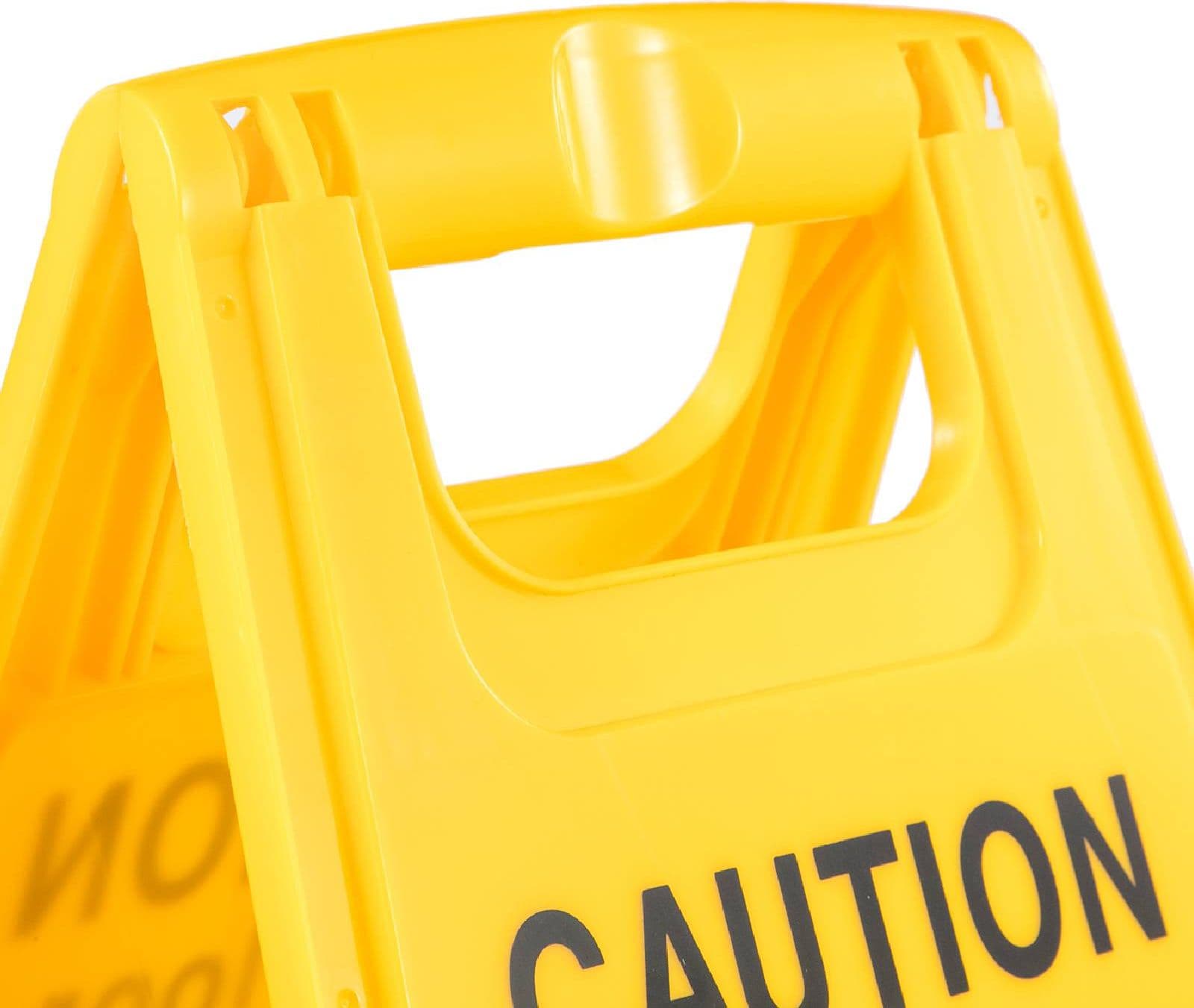 Pannello segnaletico "Attenzione Pavimento Bagnato" realizzato in plastica di colore giallo - 2