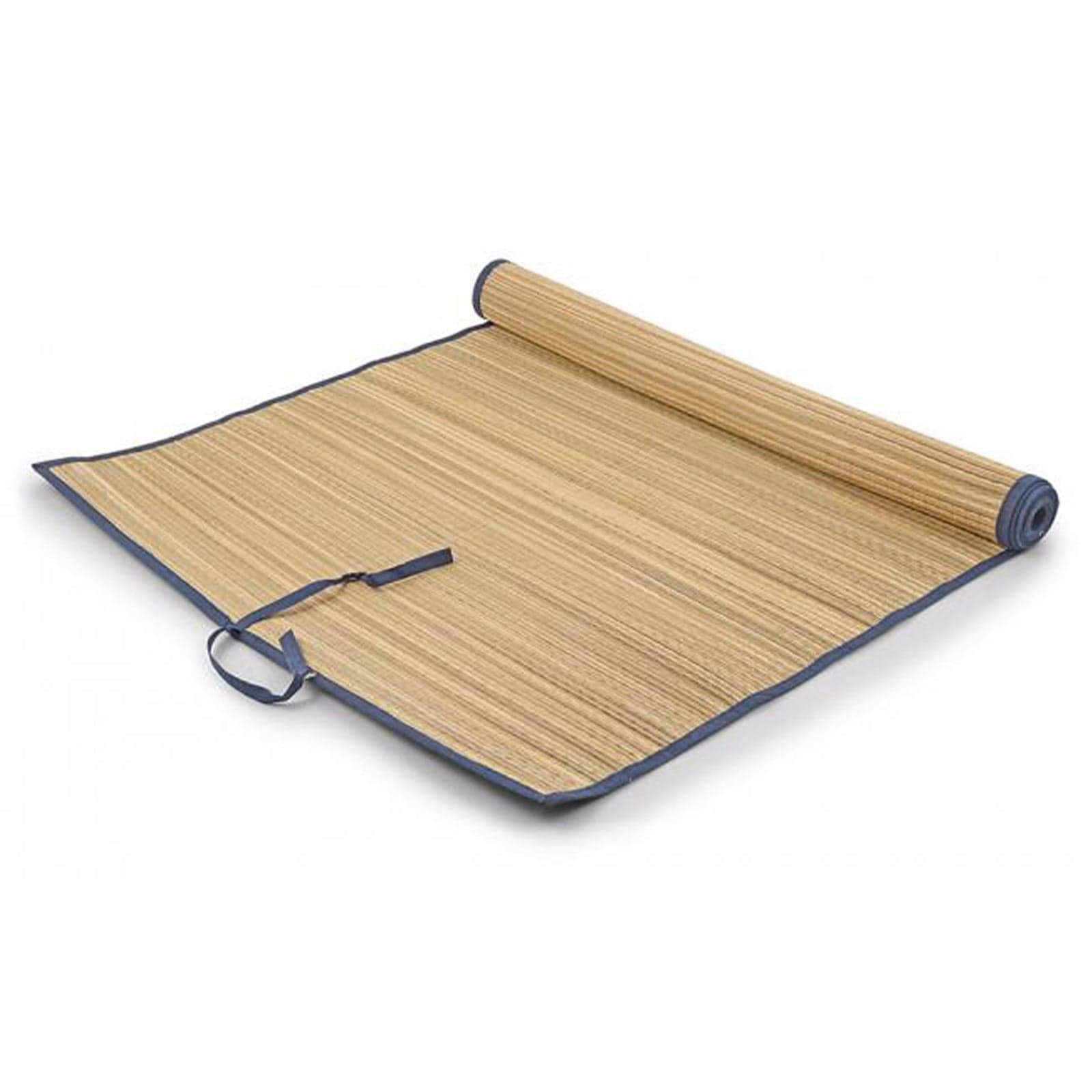 Stuoia da spiaggia e campeggio in paglia richiudibile con laccetto 180 x 70 cm - 2