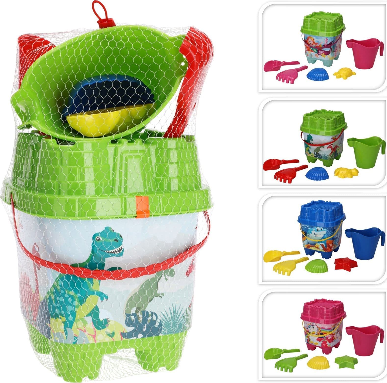 Secchiello giocattolo per bambini completo di giochi da spiaggia - 5