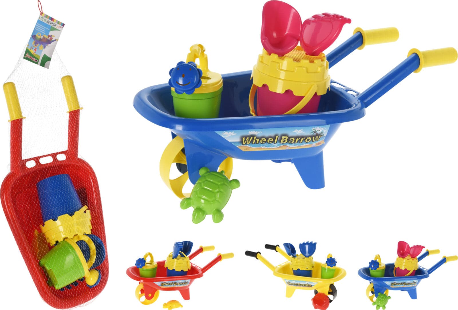 Carriola giocattolo per bambini completa di giochi da spiaggia - 5