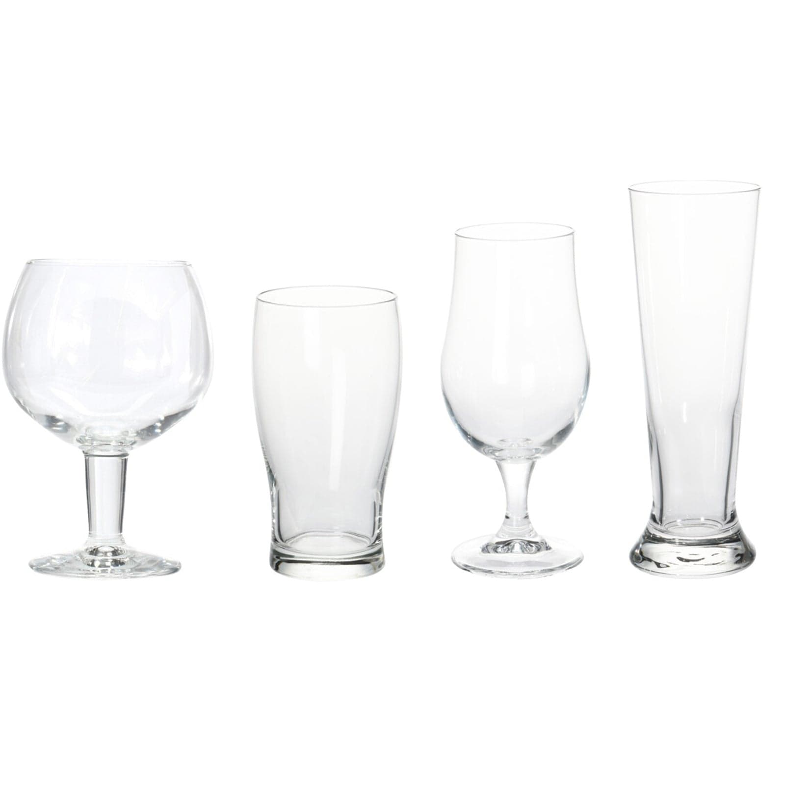 Bicchieri per degustazione birra  in vetro trasparente set da 4 - 5
