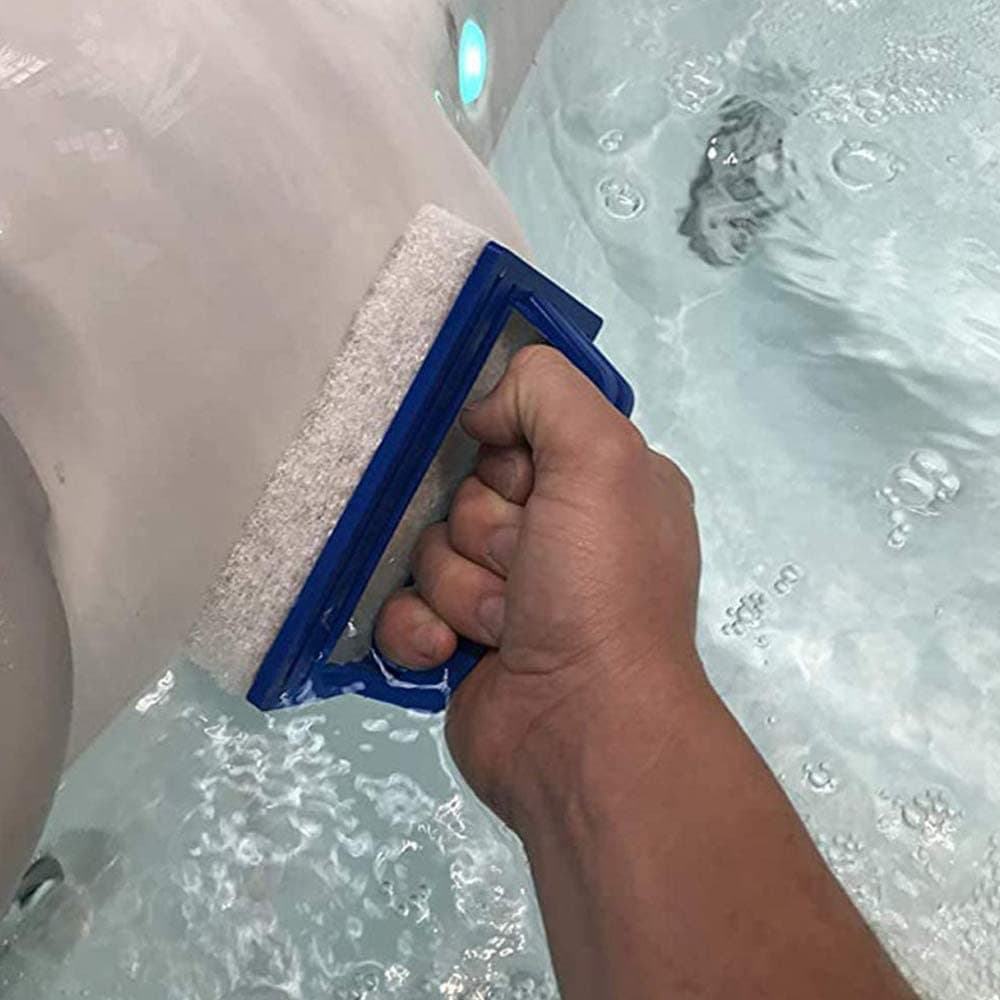 Spazzola con spugna e manico per pulizia bordo piscina e Spa - 4