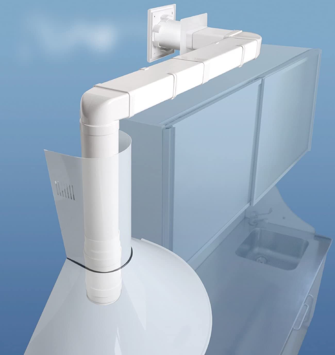 Curva a 90 ° per tubo aerazione canalizzata sezione Tonda in ABS - 2