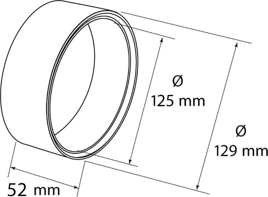 Giunto per tubo aerazione canalizzata sezione Tonda in ABS - 2