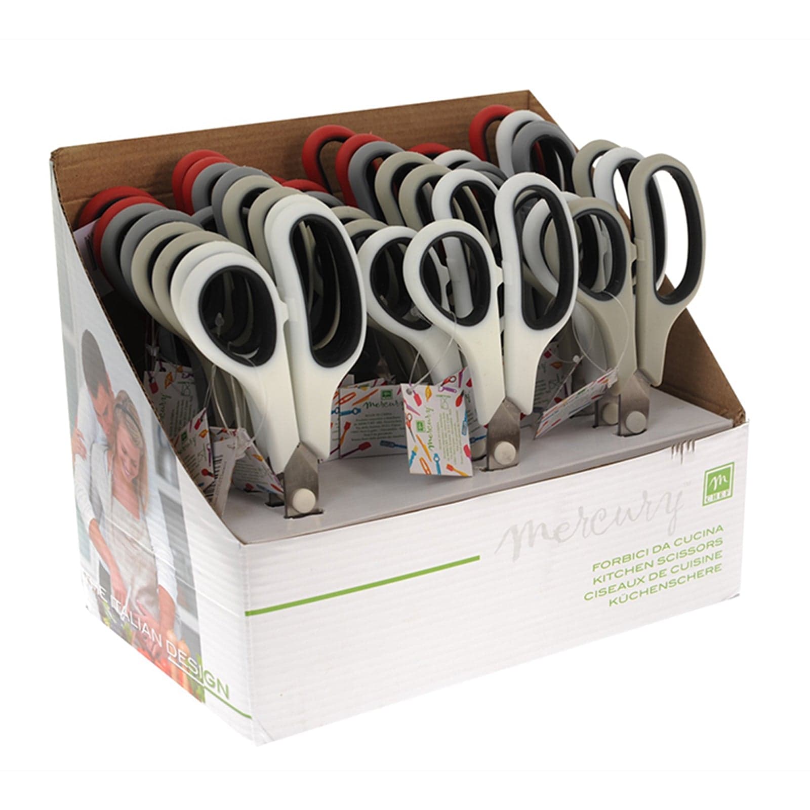 Forbici casalinghe da cucina con lama in acciaio inox ed impugnatura Soft Touch 22 cm - 2