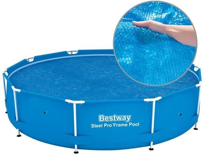 Telo galleggiante solare copertura termica per piscina tonda Ø 305 cm - 4